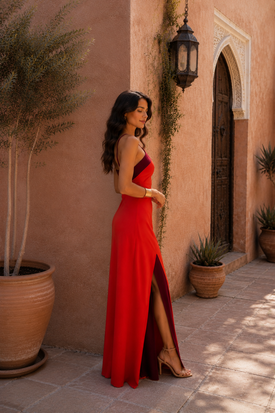 Oasis Dress in Red