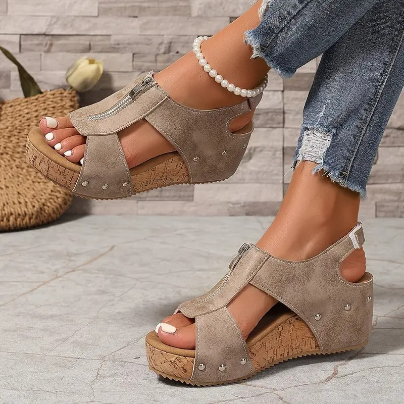 Harper | Retro Wedge Sandals