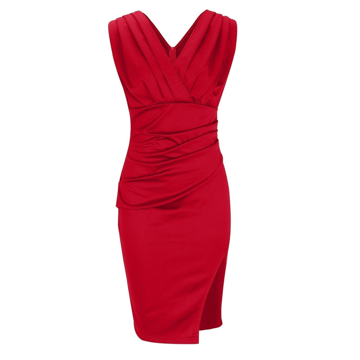 Maud™ | Elegant Dress with V-Neck and Slit