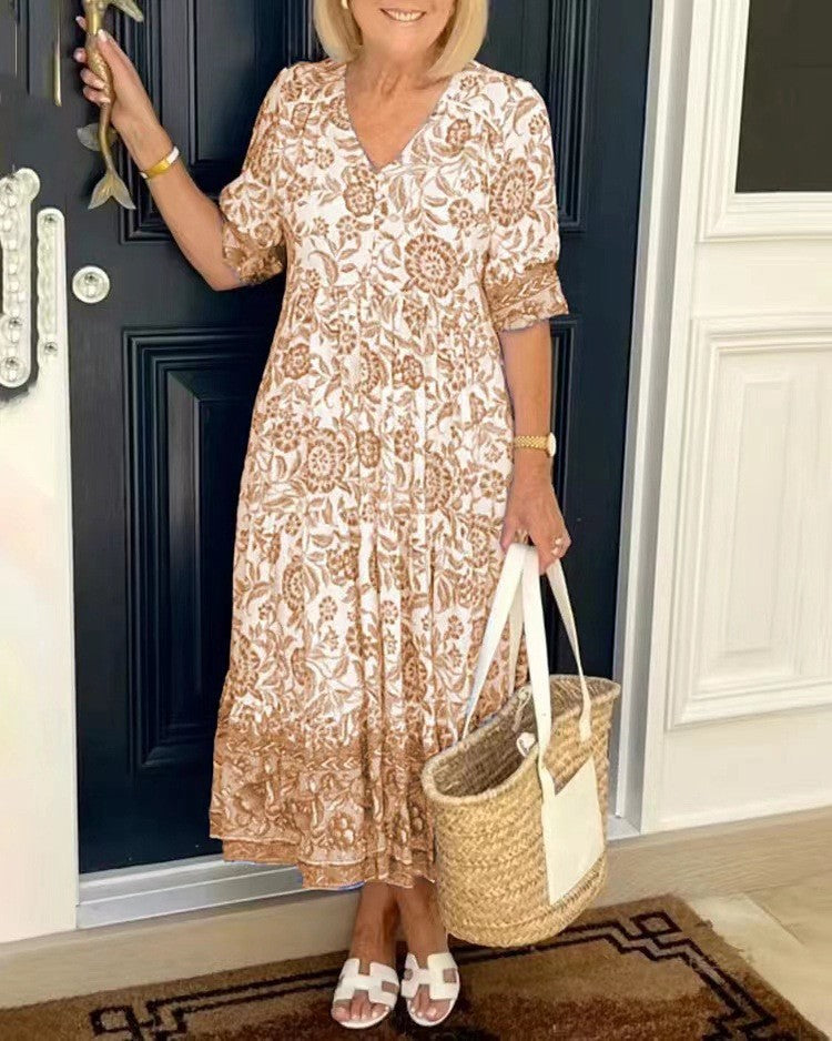 Anastasia | Graceful V-Neck Floral