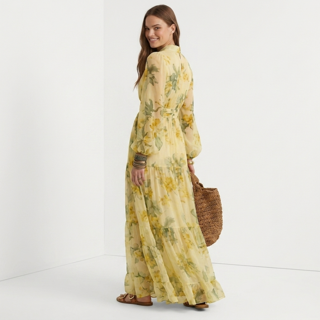 Meg - Dress with Wide Sleeves and Print