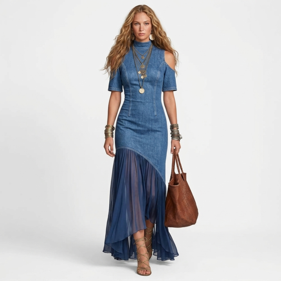 Nicolly - Long Denim Dress