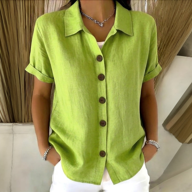 Emily | Casual Blouse with Shawl Collar