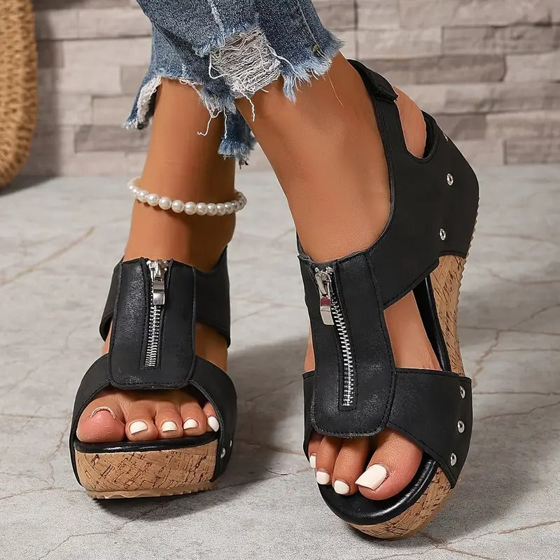 Harper | Retro Wedge Sandals