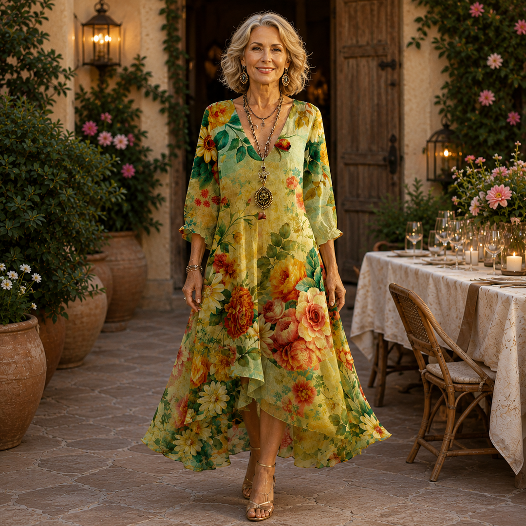 Ruth | Floral Effortless Midi Dress