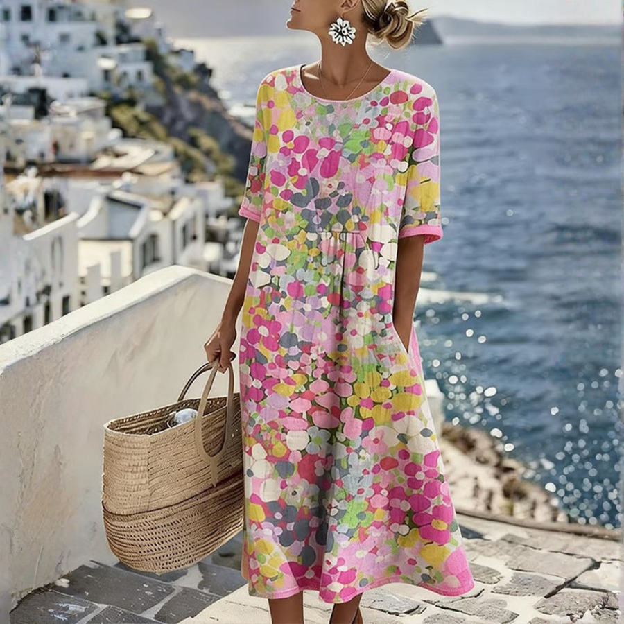 Emma | Elegant Floral Midi Dress