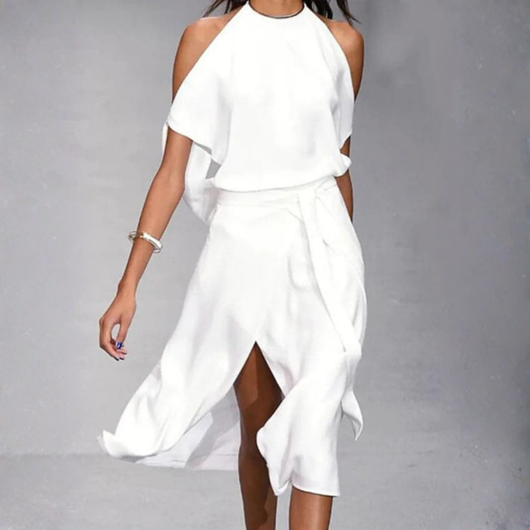 Laurel | Off-Shoulder Midi Dress