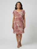 Abigail | Soft Motif Tier Knee Length Dress