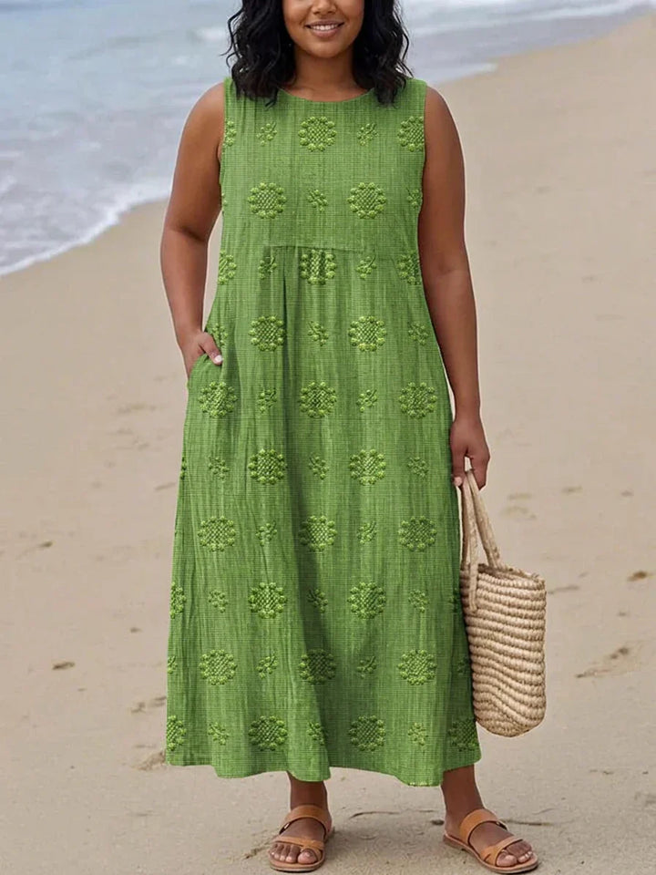 WILHELMINA | SLEEVELESS MIDI DRESS