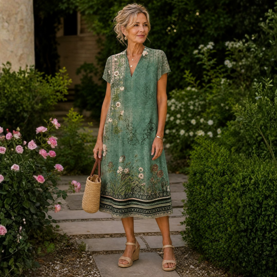 Lucille | Floral Midi Dress