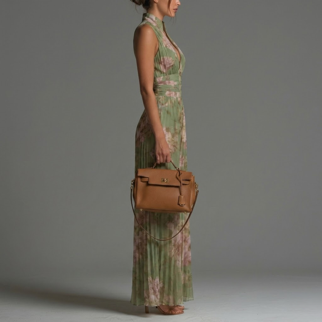 Abby | Pleated Floral Jumpsuit