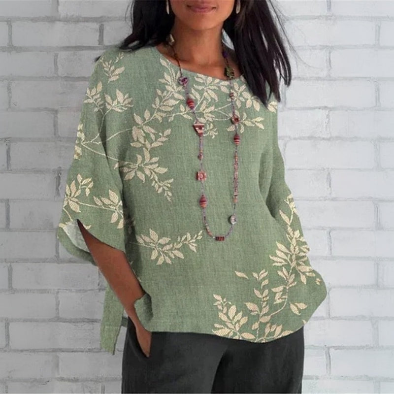 Sophie | Vintage Leaf Blouse