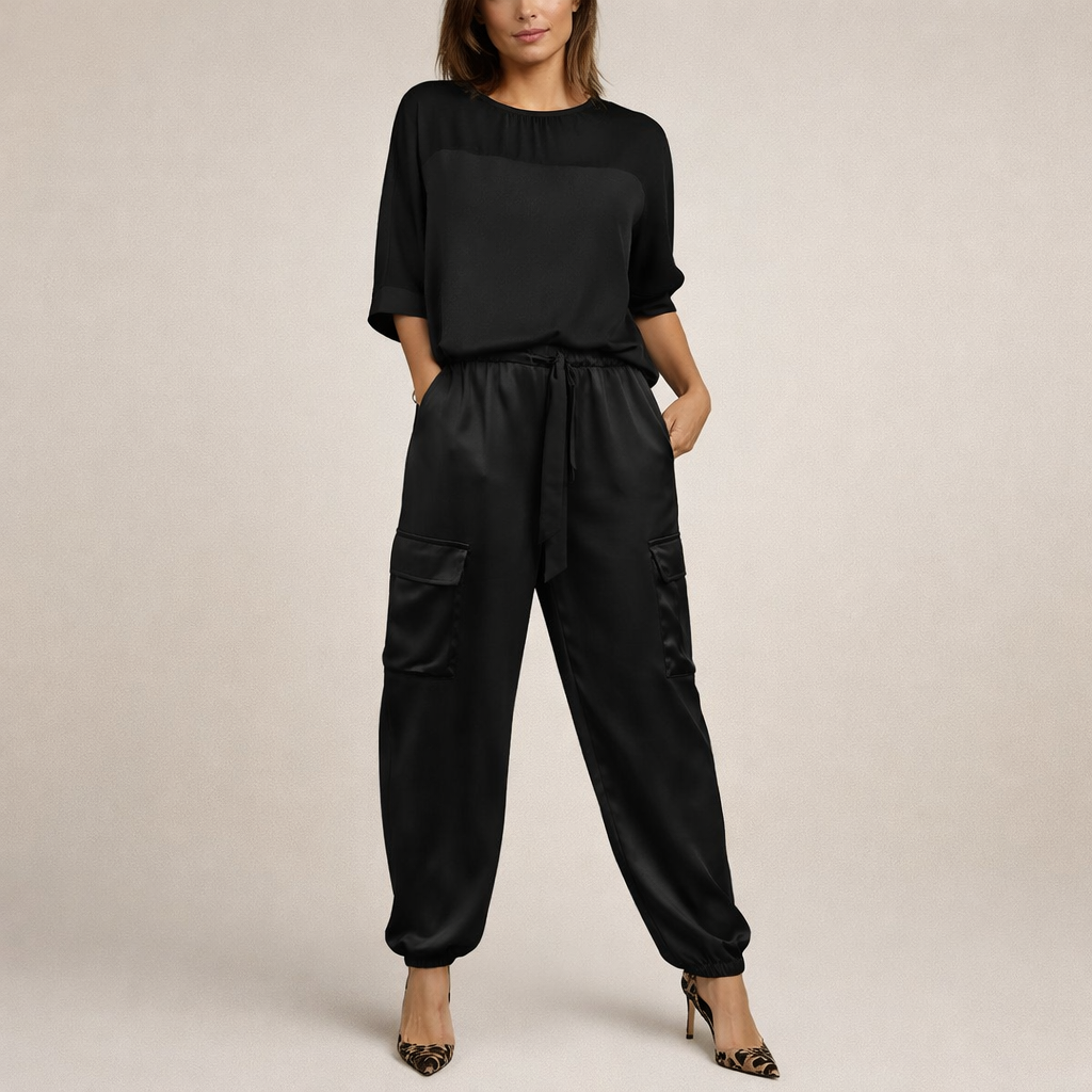 Clara | Satin Cargo Outfit