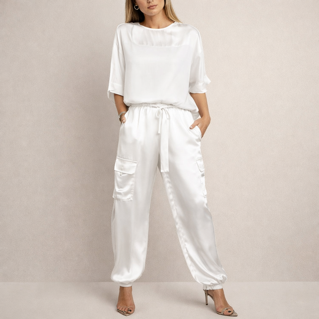 Clara | Satin Cargo Outfit