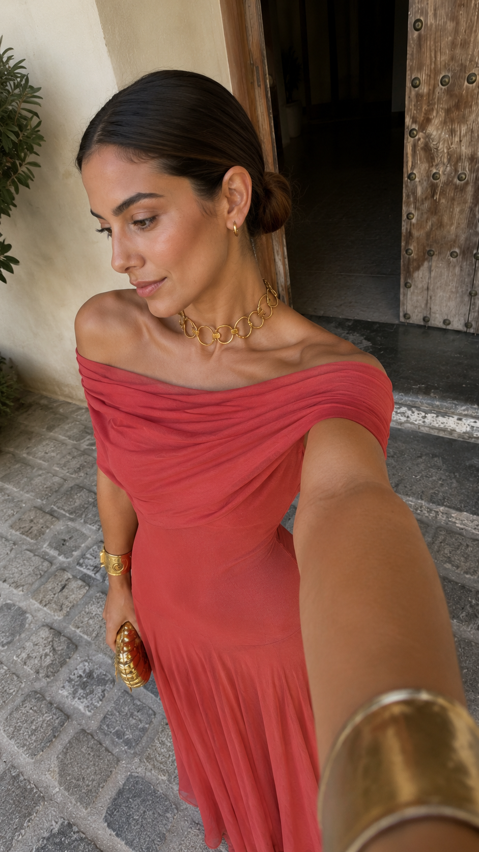 Toledo Dress in Light Terracotta