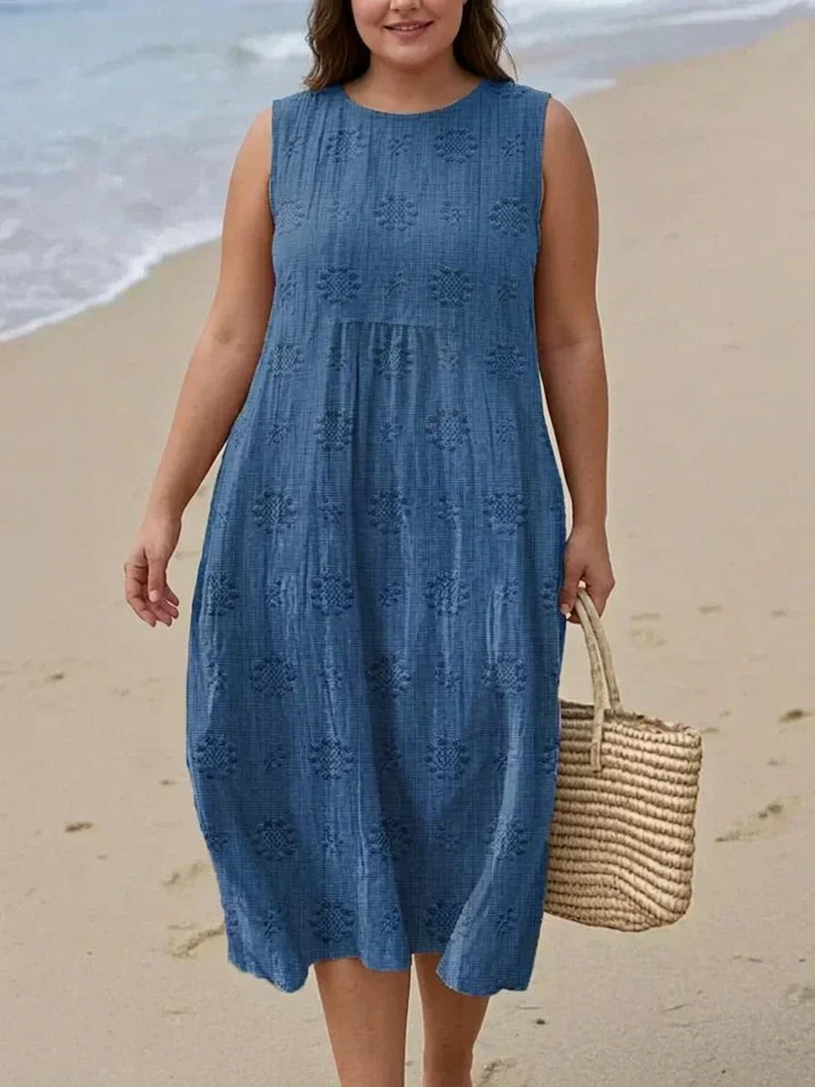 WILHELMINA | SLEEVELESS MIDI DRESS