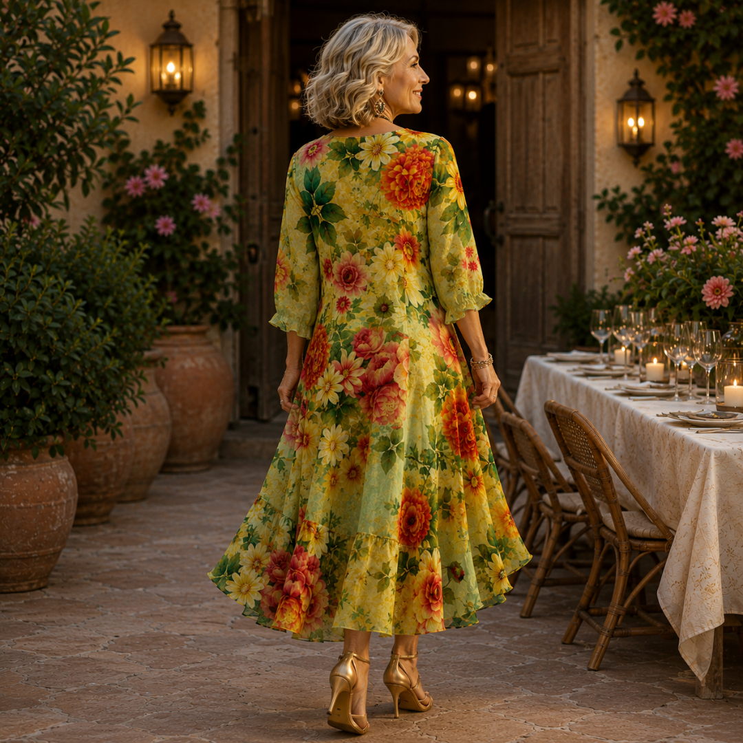 Ruth | Floral Effortless Midi Dress