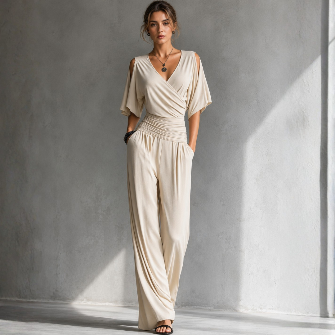 Iris | Elegant Open-Shoulder Jumpsuit