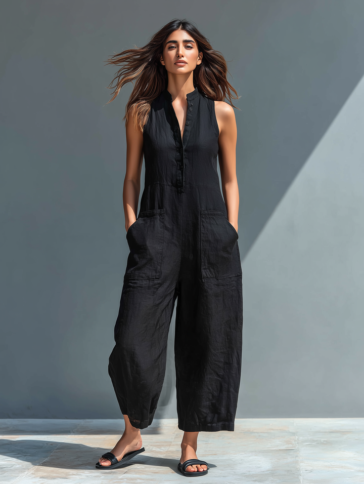 Vittoria | Minimalist Black Jumpsuit