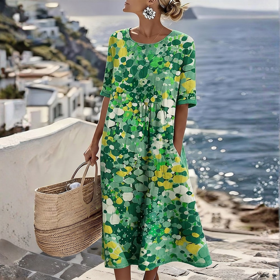 Emma | Elegant Floral Midi Dress