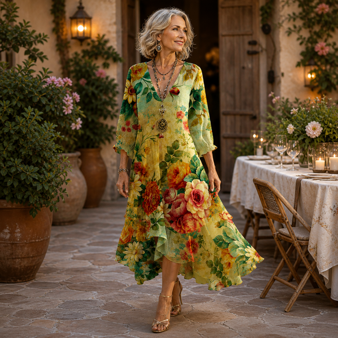 Ruth | Floral Effortless Midi Dress