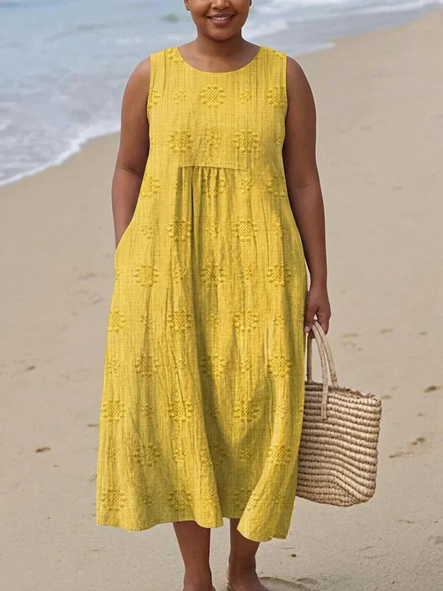 WILHELMINA | SLEEVELESS MIDI DRESS