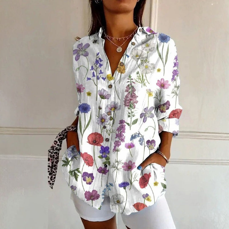 Karin | Casual Floral Print Blouse