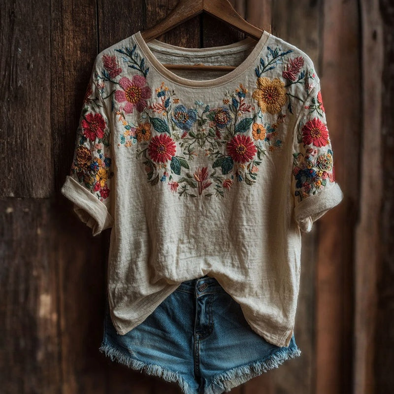 Emily | Floral Vintage Tee
