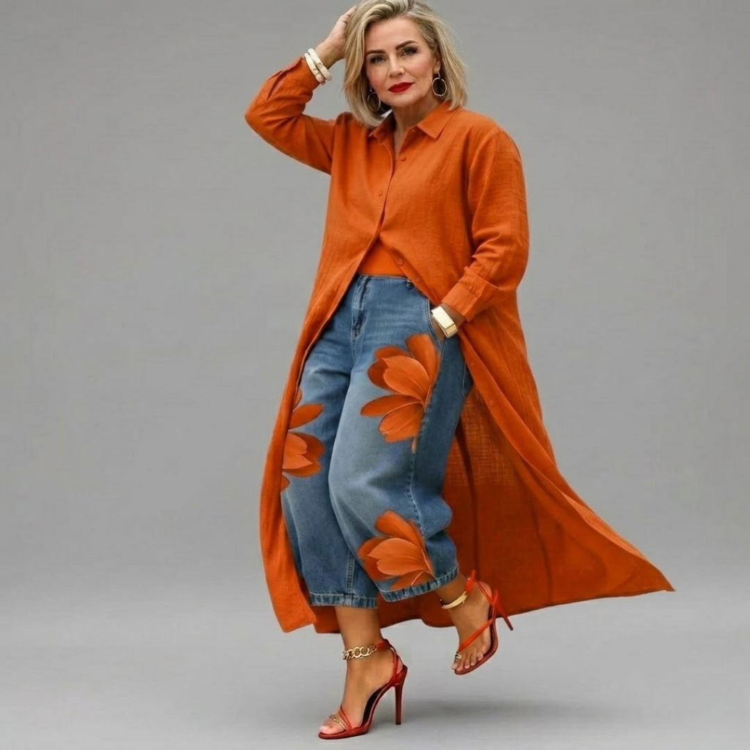 Tanya | Wide Jeans + FREE Shirt-Dress