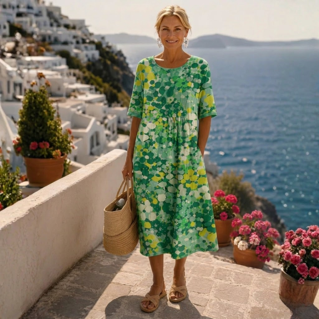 Betty | Lightweight and Flowing Floral Midi Dress