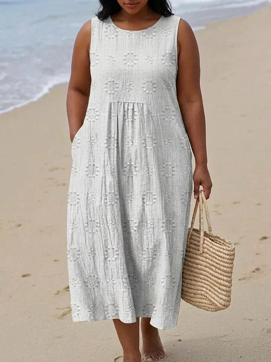 WILHELMINA | SLEEVELESS MIDI DRESS