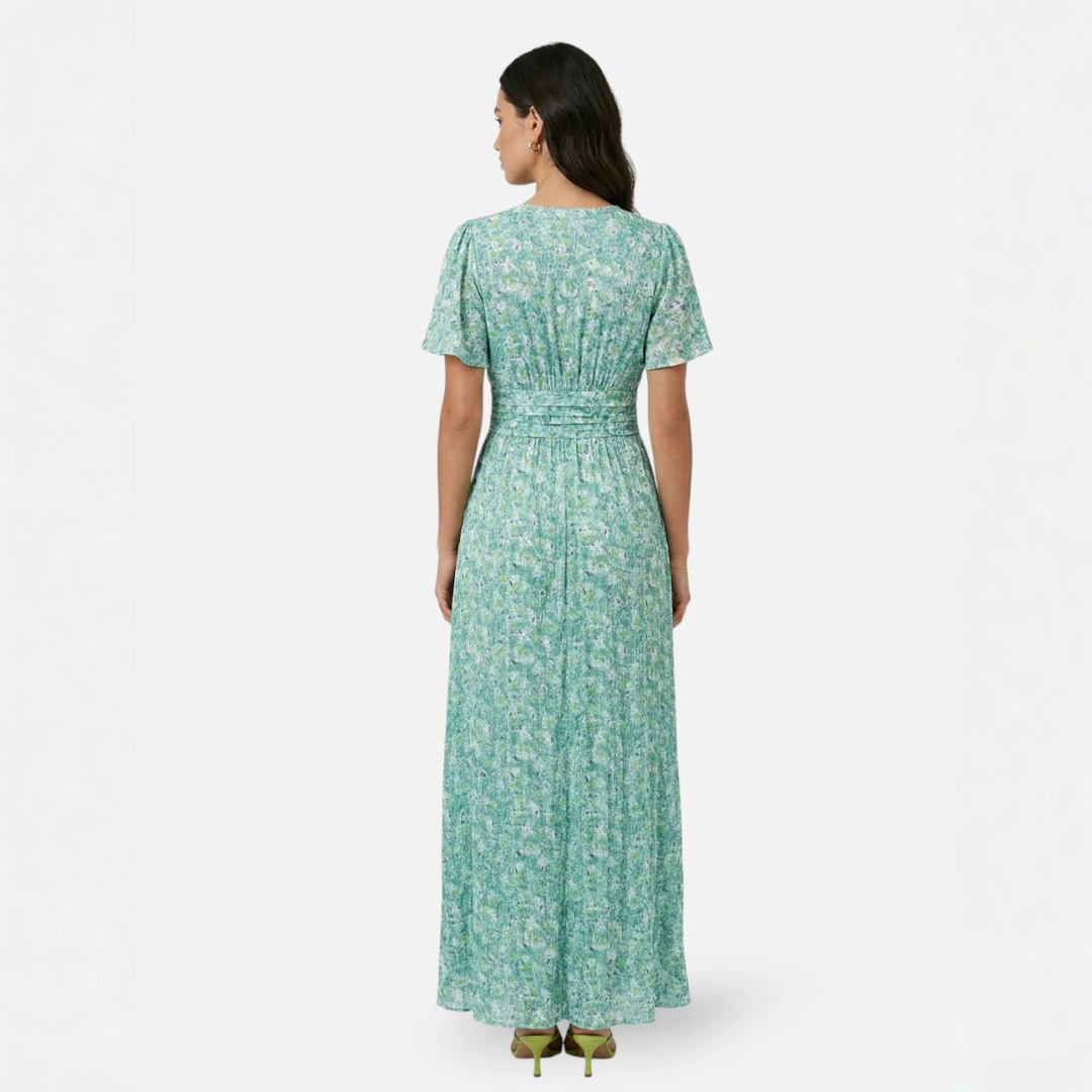 Carly | Long Printed V-Neck Dress for Women
