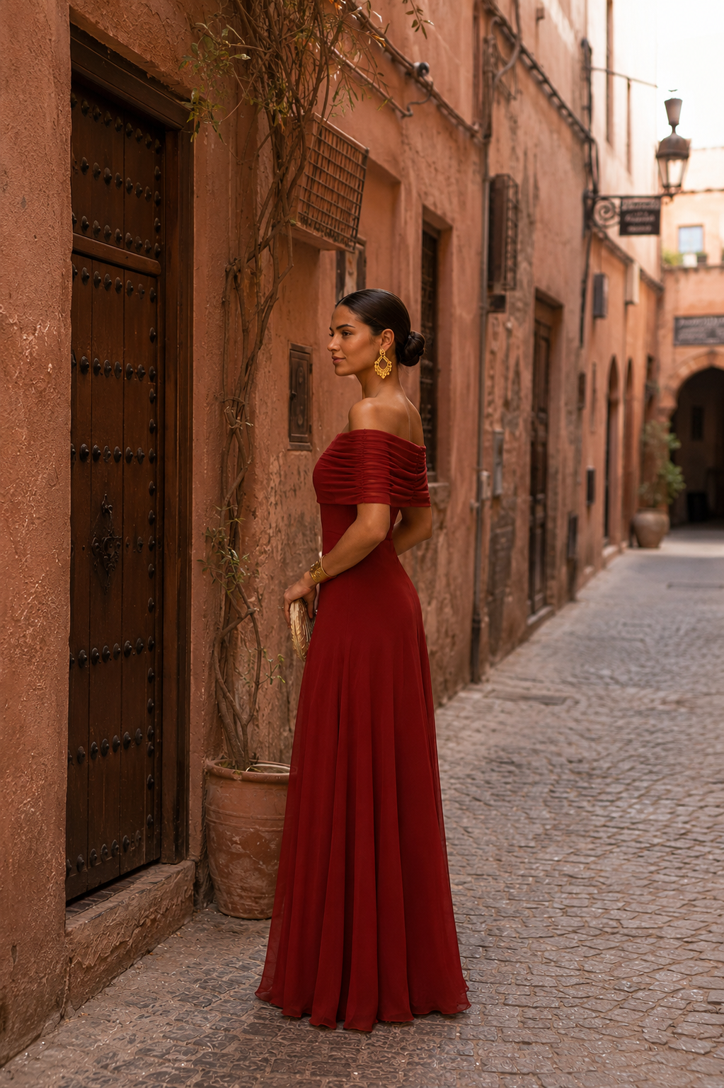 Toledo Dress in Terracotta