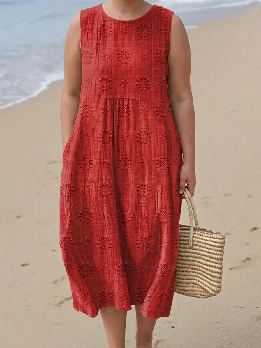 WILHELMINA | SLEEVELESS MIDI DRESS