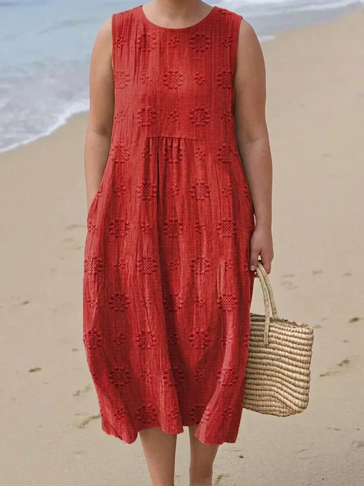 WILHELMINA | SLEEVELESS MIDI DRESS