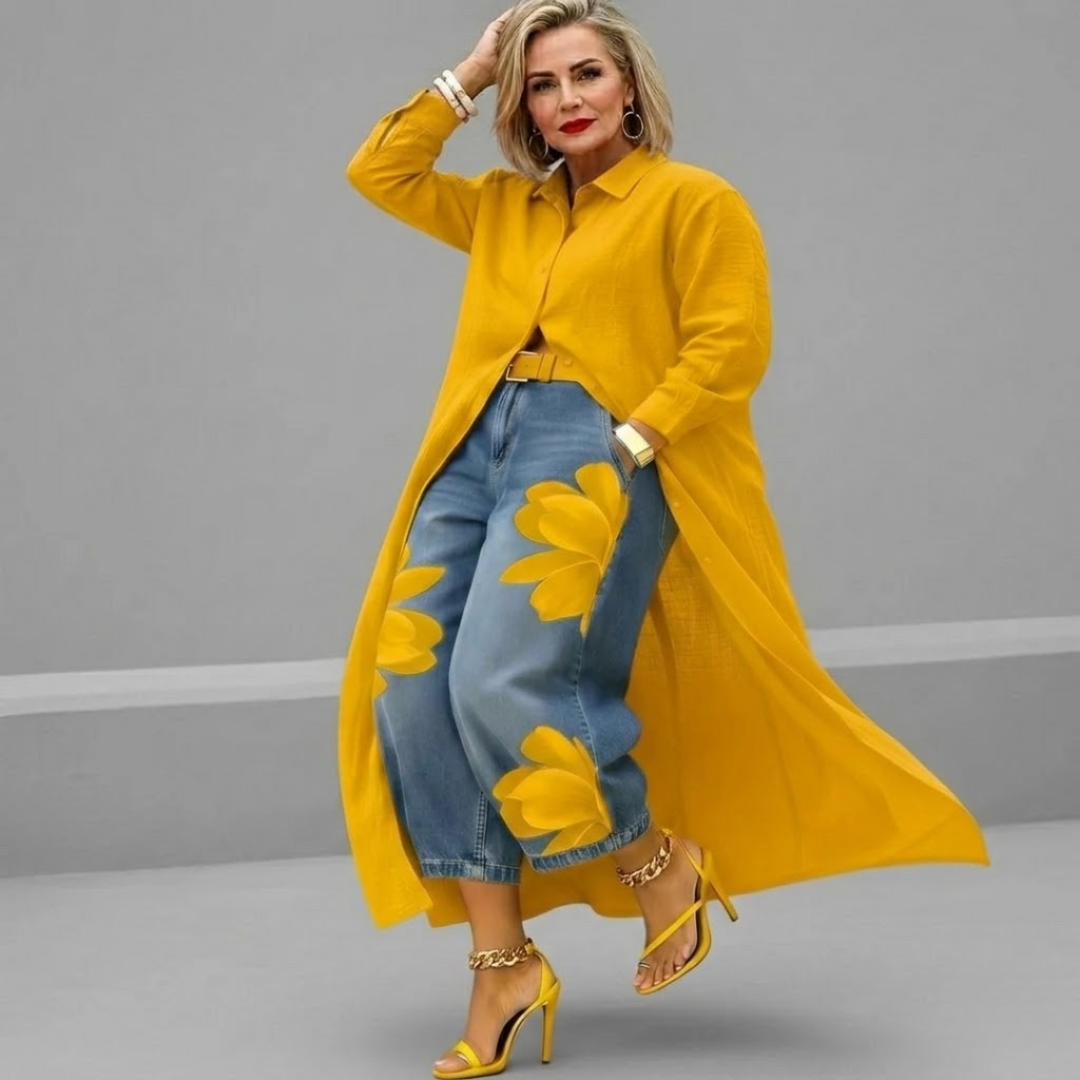 Tanya | Wide Jeans + FREE Shirt-Dress