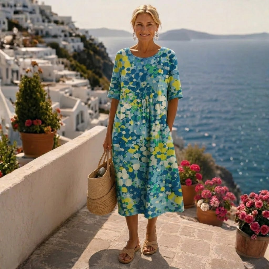 Betty | Lightweight and Flowing Floral Midi Dress