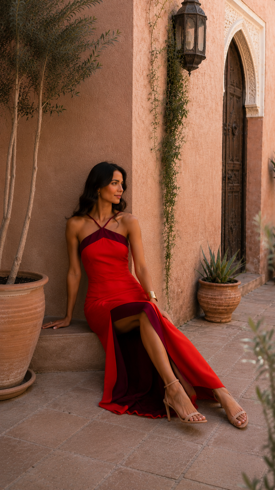 Oasis Dress in Red