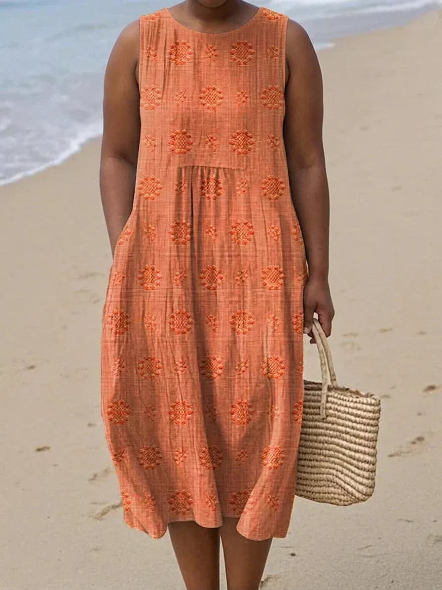 WILHELMINA | SLEEVELESS MIDI DRESS