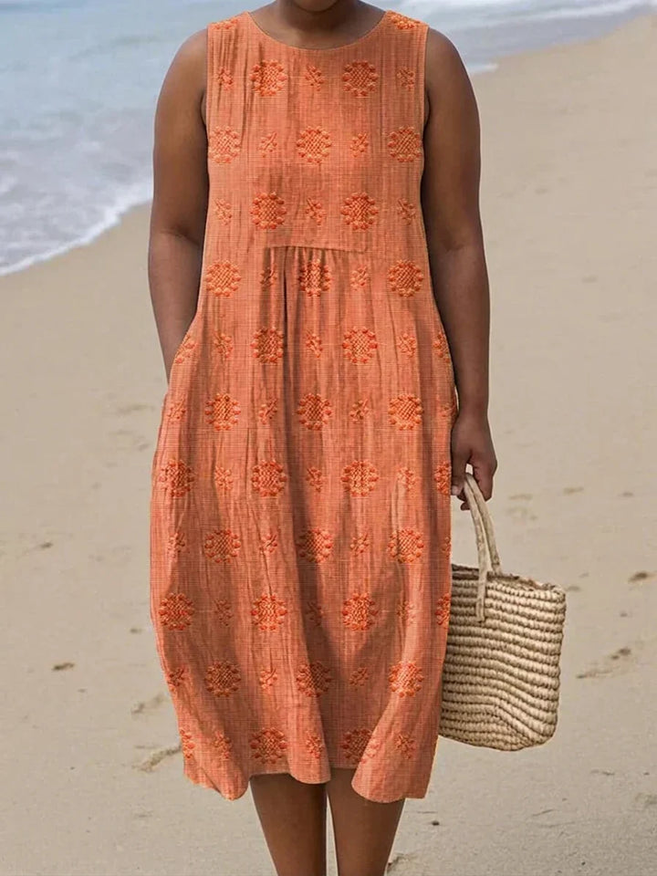 WILHELMINA | SLEEVELESS MIDI DRESS