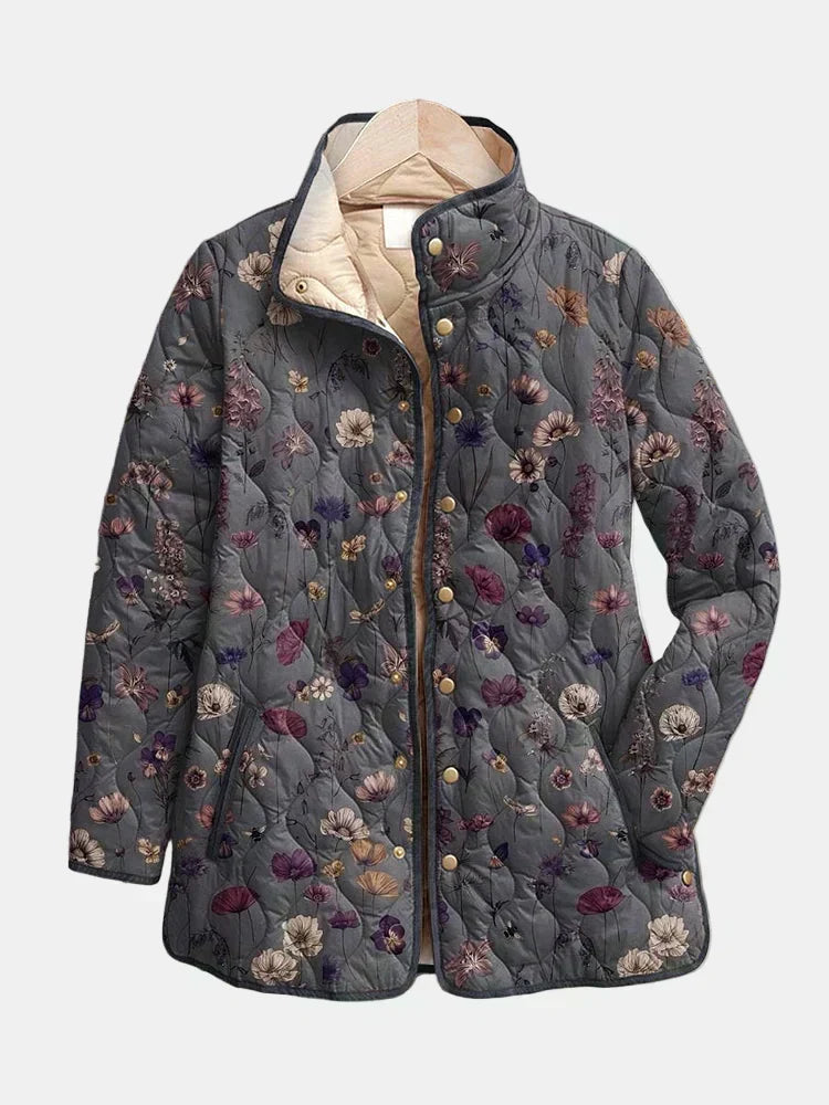 Fleurmont™ | Vintage Floral Print Quilted Jacket