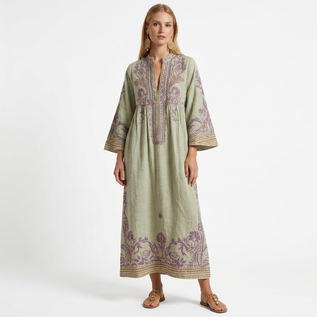 Ariadne - Boho dress with embroidery
