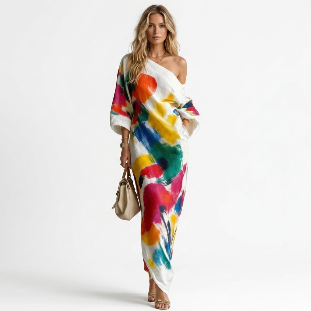 Andreza - Artistic Dress with One Shoulder