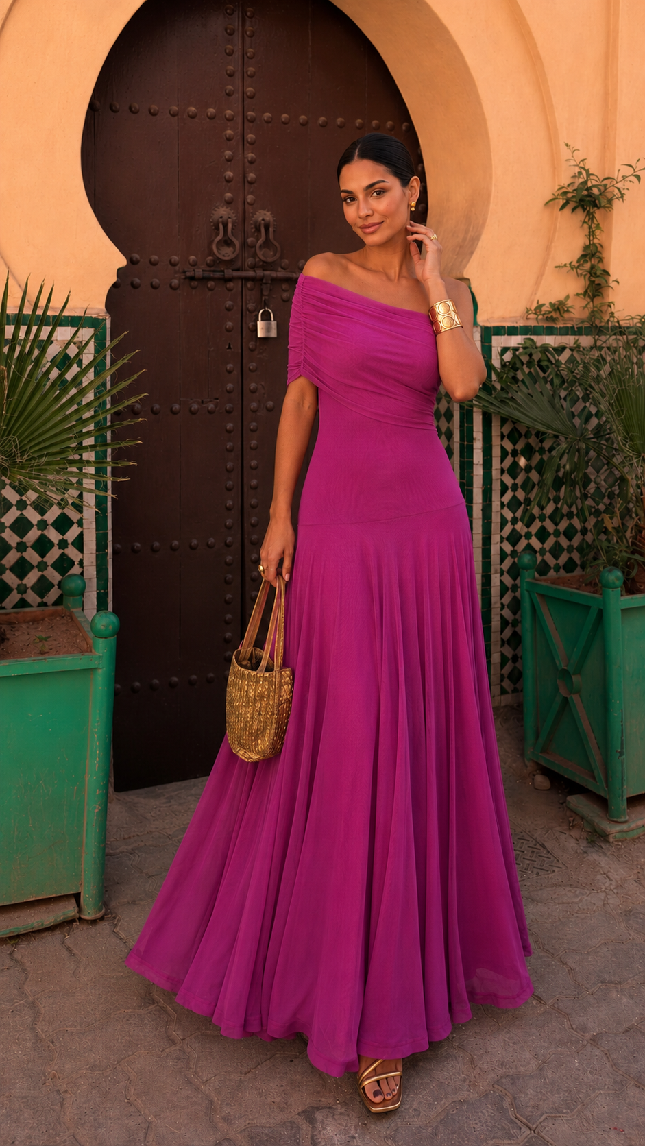 Toledo Dress in Fuchsia