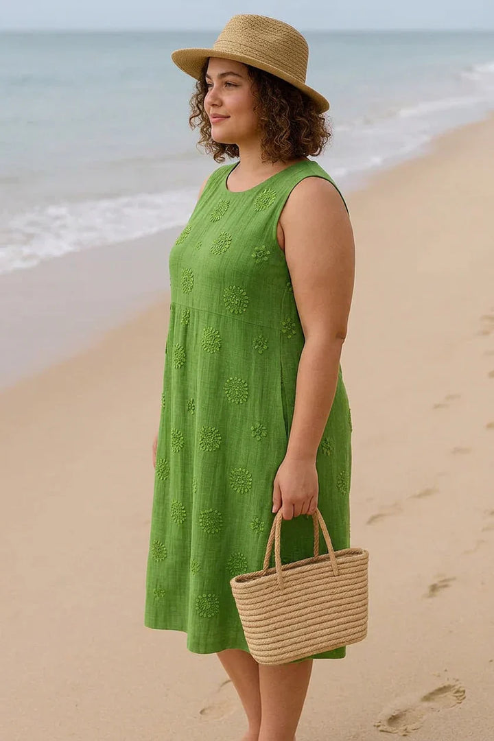 WILHELMINA | SLEEVELESS MIDI DRESS