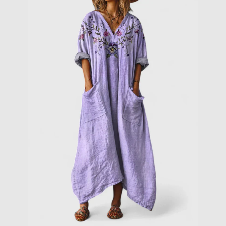 Alicia | | Boho Printed Maxi Dress