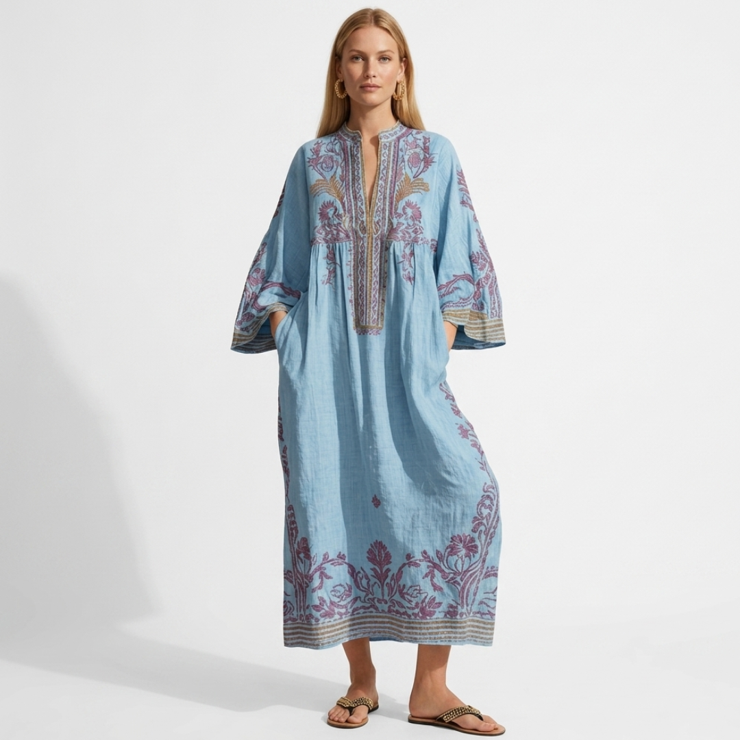 Ariadne - Boho dress with embroidery