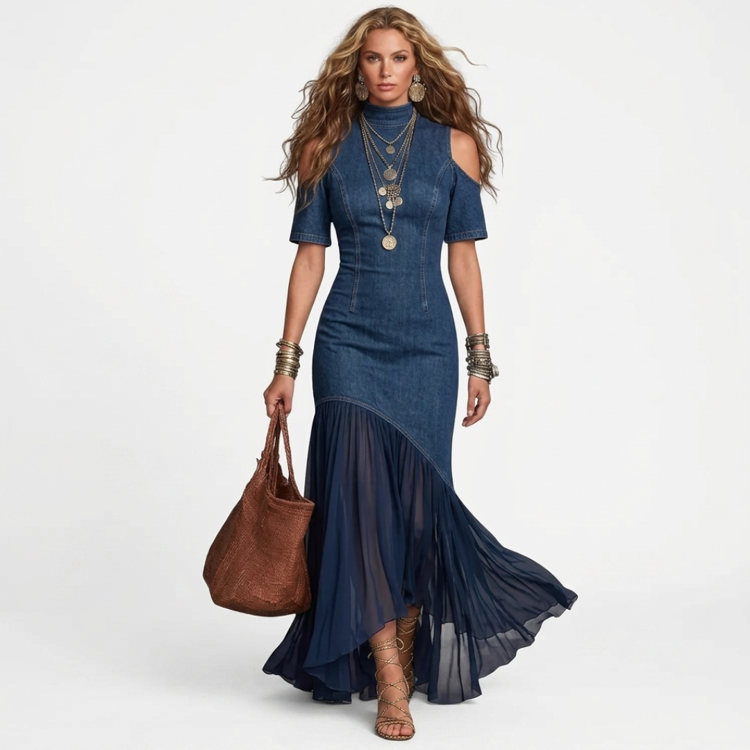 Nicolly - Long Denim Dress