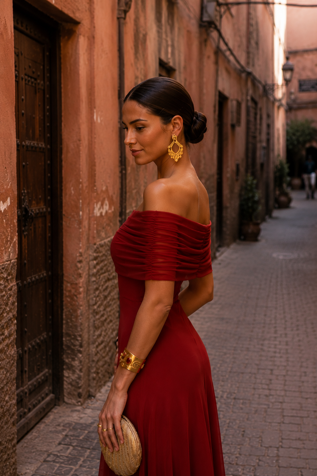 Toledo Dress in Terracotta