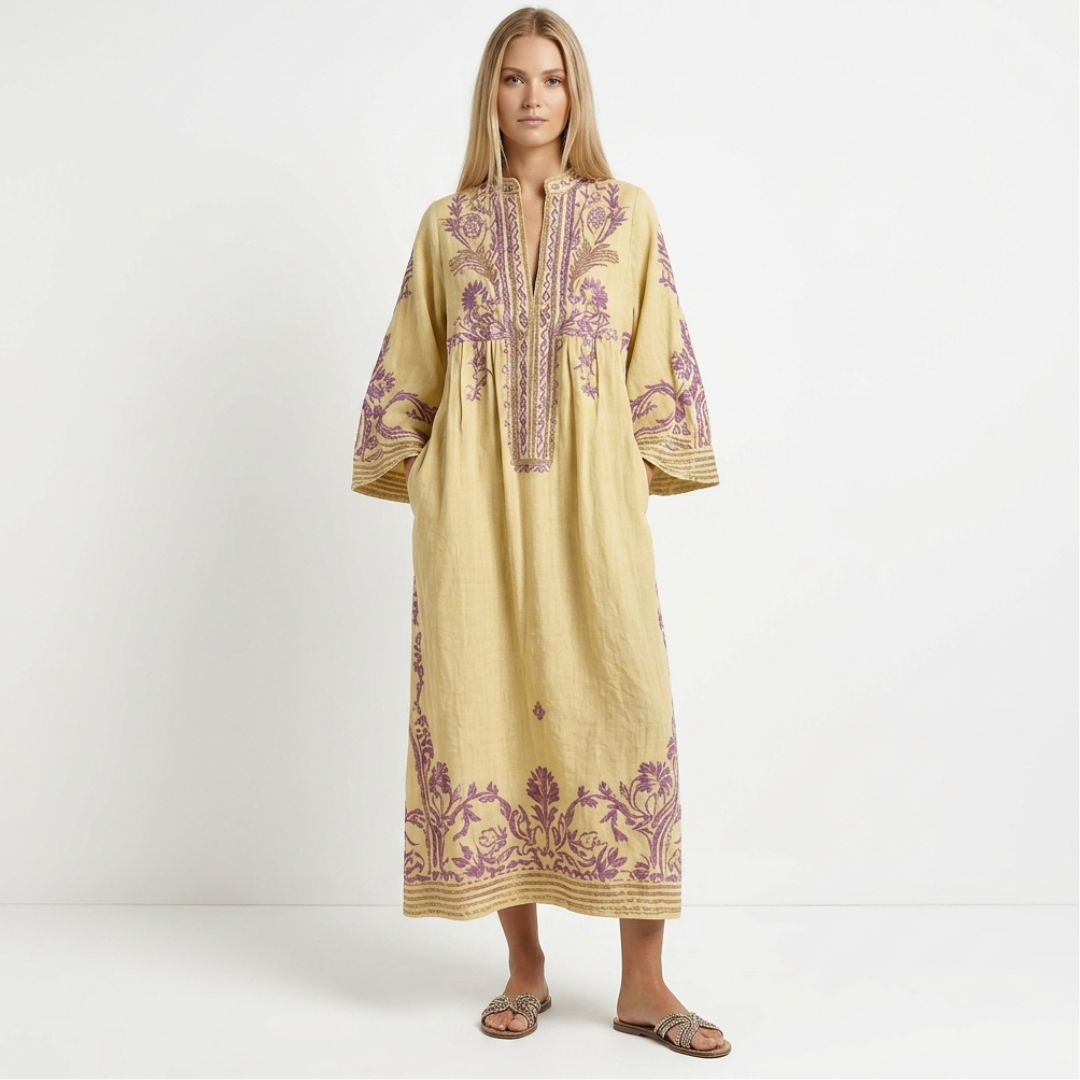 Ariadne - Boho dress with embroidery